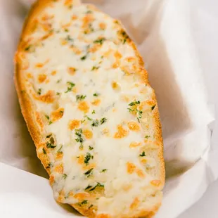 a piece of bread in a basket