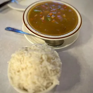 Gumbo (comes with small rice) - hubby loved it