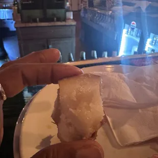 Bland older potatoes with no seasoning.