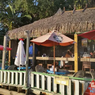 Outdoor dockside dining...