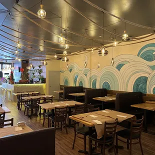 the interior of the restaurant