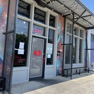 the outside of the building