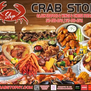 cajun seafood &amp; wings &amp; cheese steak