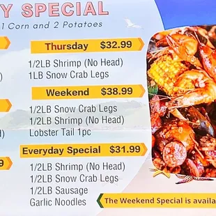 the menu