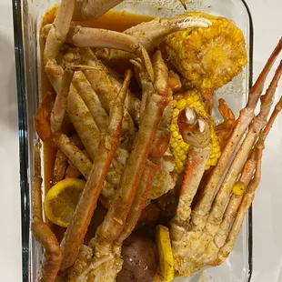 Shrimp and snow crab combo