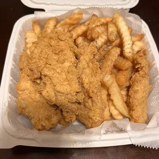Fried whiting fish basket