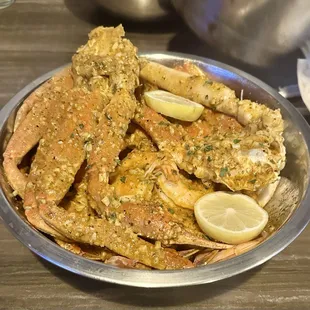 Seafood Boil Bag - Crab legs, Shrimp, Potatoes, Corn and Eggs