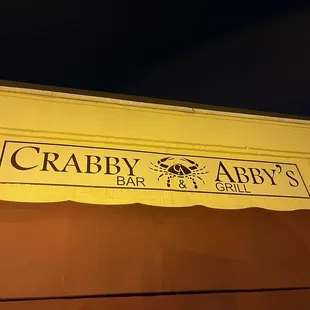 crabby abby's sign