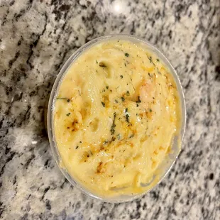 a bowl of crab and cheese