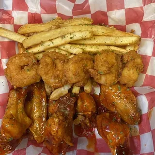 Wings and Shrimp