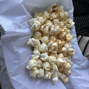 Popcorn with old bay seasoning.