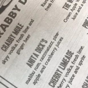 Cocktail items