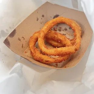 Onion rings, star of the show!