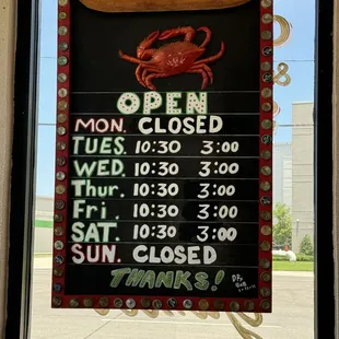 Hours of operation