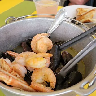 a bowl of seafood