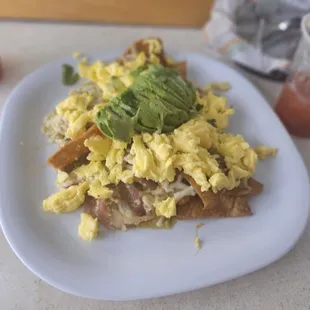 delicious Chilaquiles and green salsa!