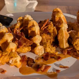 food, waffles