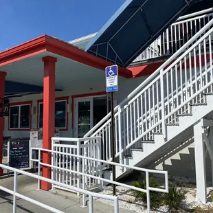 the front of the restaurant