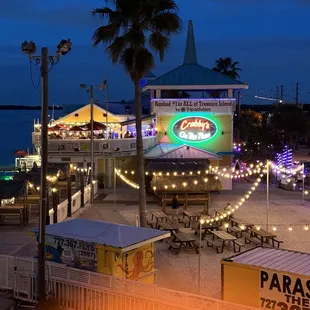 View from the bridge. Lest side is the patio overlooking the water