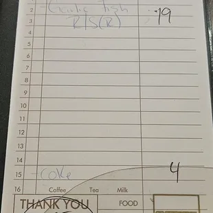 My bill.