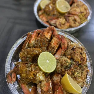 Crab over shrimp fried rice