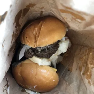 Double cheese mustard onion .. yes please!!