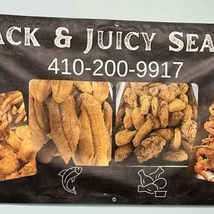 a sign for a seafood restaurant