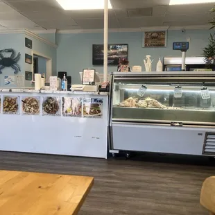 Frozen snow crab legs, snow crab pieces, mussels, and soft shell crabs!!