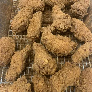 a basket of fried chicken