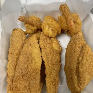 a basket of fried chicken