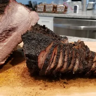 the flat section holding up the fatty section