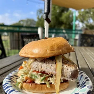 Ahi Burger. Although it's so thick I should spell it AHI BURGER.