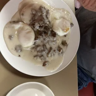 Sausage with biscuit &amp; gravy