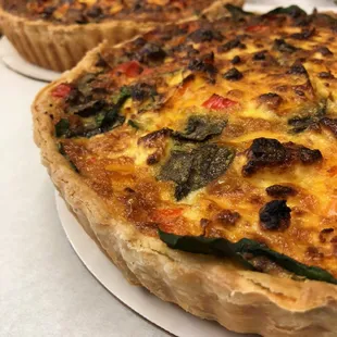 our savory quiche is extremely popular