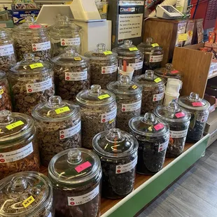 Jars of crack seed