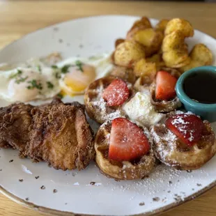 waffles, food