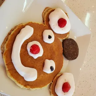 Mickey mouse pancake with 1 sausage patty