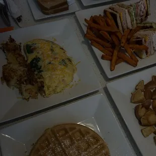 waffles, food