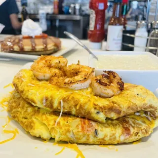 Blackened Shrimp Omelet