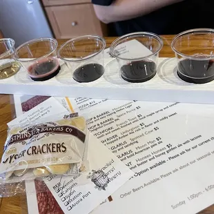 Wine Flight - Bees Knees, Shenanigans, Daximo Red, Cahoots and Station