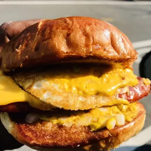 Mr. Briggs Stuff Halfsmoke egg and cheese