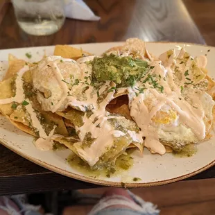 a plate of nachos