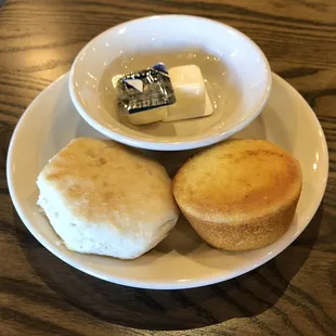 Buttermilk and Corn Muffins with Butter