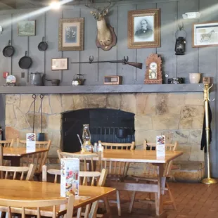 Cracker Barrell  fireplace! (My favorite)