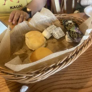 Biscuits and salted butter