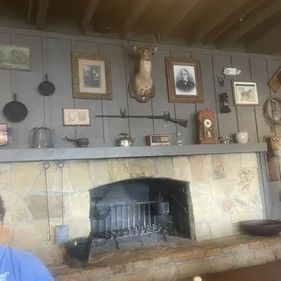 Cracker Barrel fireplace