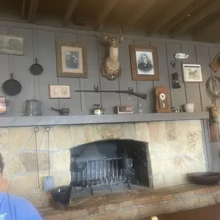 Cracker Barrel fireplace