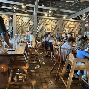 people eating and drinking