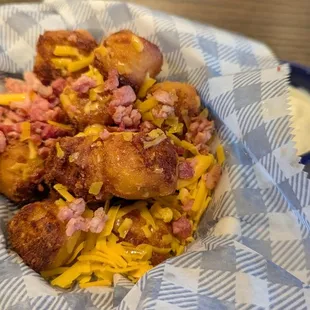 Barrel Bites, loaded hash brown casserole tots