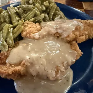 Country Fried Turkey with Green Beans